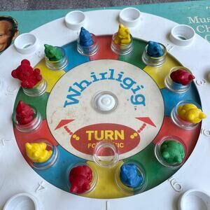 Vintage Whirligig Musical Chairs Game 1963 Art Linkletter Milton Bradley Flawed